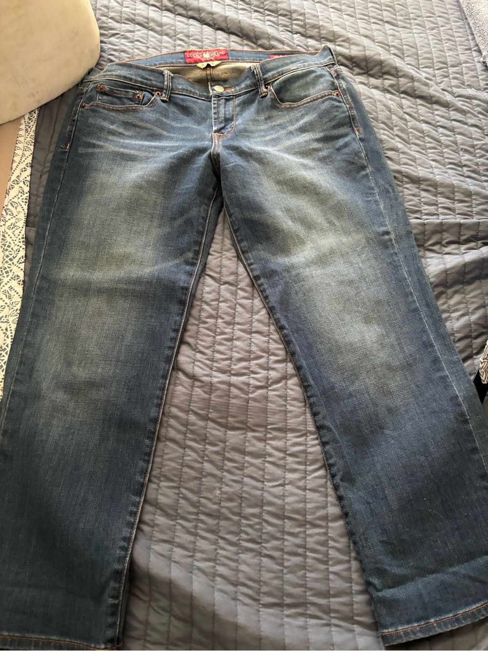 Lucky Brand Faded Blue Ankle Jeans